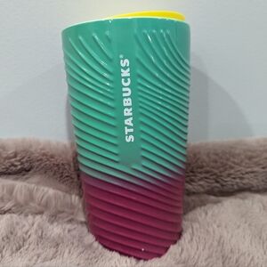 Rare Starbucks Spring Petunia Ceramic Tumbler 2023